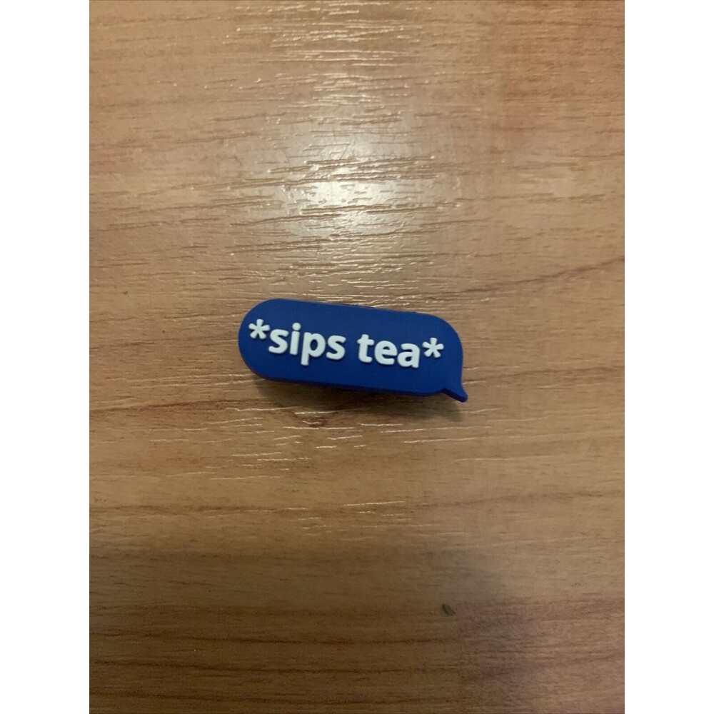 One Piece *Sips Tea* Shoe Charm Blue White